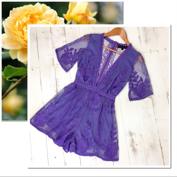 Amethyst Lace Romper - Picture 4 of 8